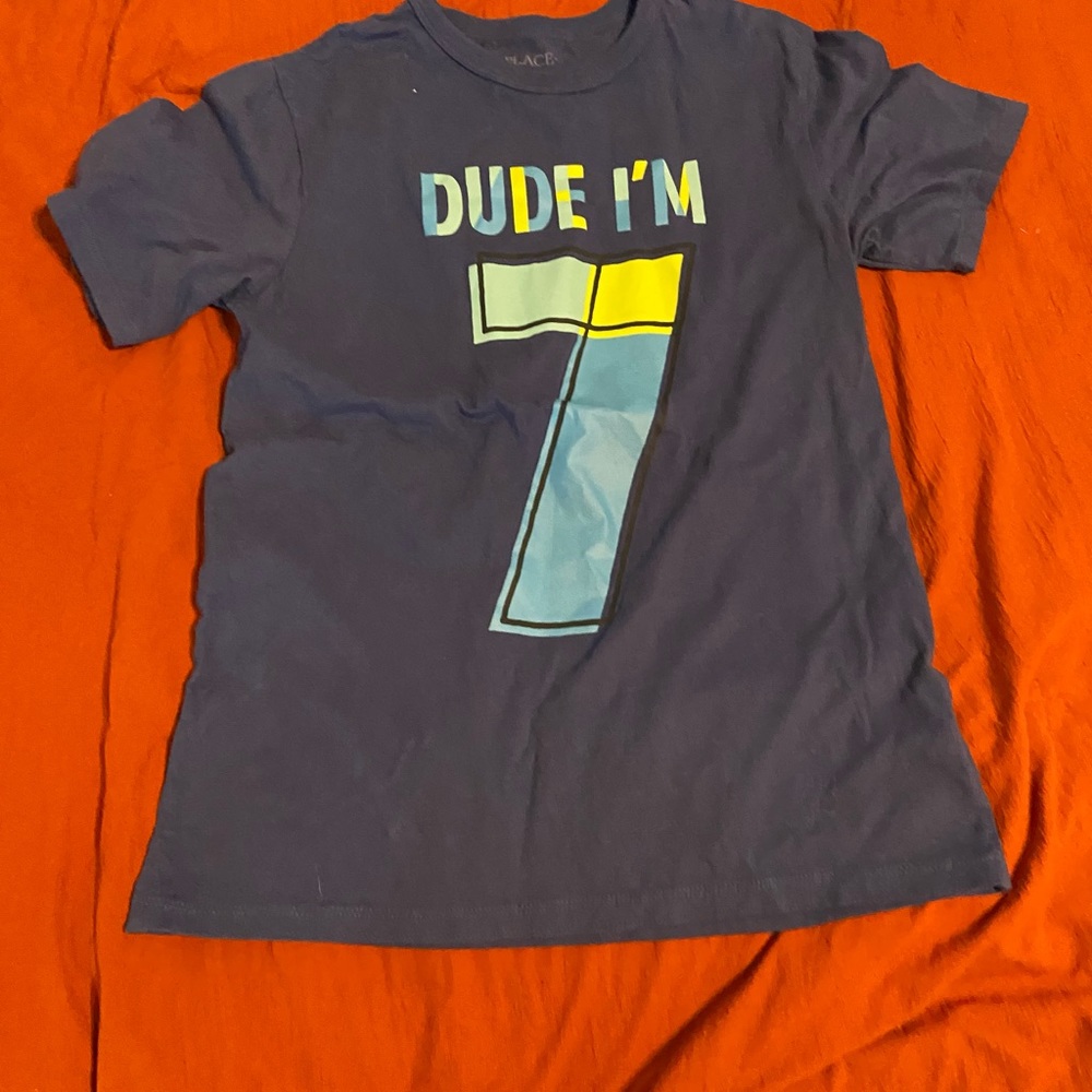 The Children’s Place  boys large 10/12 short sleeve birthday tshirt
